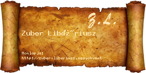 Zuber Libériusz névjegykártya